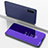 Leather Case Stands Flip Mirror Cover Holder ZL1 for Samsung Galaxy A30S Purple