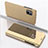 Leather Case Stands Flip Mirror Cover Holder ZL1 for Samsung Galaxy A51 5G Gold