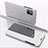 Leather Case Stands Flip Mirror Cover Holder ZL1 for Samsung Galaxy A51 5G Silver