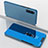 Leather Case Stands Flip Mirror Cover Holder ZL1 for Samsung Galaxy A70 Blue
