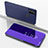 Leather Case Stands Flip Mirror Cover Holder ZL1 for Samsung Galaxy M21 Purple