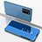 Leather Case Stands Flip Mirror Cover Holder ZL1 for Samsung Galaxy Note 20 Ultra 5G Blue
