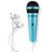 Luxury 3.5mm Mini Handheld Microphone Singing Recording M05 Sky Blue