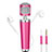 Luxury 3.5mm Mini Handheld Microphone Singing Recording Pink