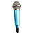 Luxury 3.5mm Mini Handheld Microphone Singing Recording with Stand Blue