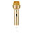 Luxury 3.5mm Mini Handheld Microphone Singing Recording with Stand M03 Gold