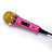 Luxury 3.5mm Mini Handheld Microphone Singing Recording with Stand M07 Pink