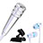 Luxury 3.5mm Mini Handheld Microphone Singing Recording with Stand M08 Silver
