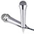 Luxury 3.5mm Mini Handheld Microphone Singing Recording with Stand M12 Silver