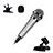 Luxury 3.5mm Mini Handheld Microphone Singing Recording with Stand Silver