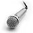 Luxury 3.5mm Mini Handheld Microphone Singing Recording with Stand Silver