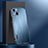 Luxury Aluminum Metal Back Cover and Silicone Frame Case AT1 for Apple iPhone 13 Blue