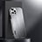 Luxury Aluminum Metal Back Cover and Silicone Frame Case AT1 for Apple iPhone 13 Pro Max Silver