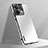 Luxury Aluminum Metal Back Cover and Silicone Frame Case AT1 for Oppo Reno8 5G Silver