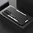 Luxury Aluminum Metal Back Cover and Silicone Frame Case for Oppo F19 Pro+ Plus 5G Silver