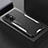 Luxury Aluminum Metal Back Cover and Silicone Frame Case for Oppo Reno7 Lite 5G Silver