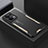 Luxury Aluminum Metal Back Cover and Silicone Frame Case for Oppo Reno9 Pro 5G Gold