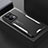 Luxury Aluminum Metal Back Cover and Silicone Frame Case for Oppo Reno9 Pro 5G Silver