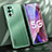 Luxury Aluminum Metal Back Cover and Silicone Frame Case J01 for OnePlus Nord N200 5G Green