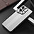 Luxury Aluminum Metal Back Cover and Silicone Frame Case J01 for Oppo Find X5 5G Silver