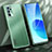 Luxury Aluminum Metal Back Cover and Silicone Frame Case J01 for Oppo Reno6 Pro 5G India Green