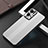 Luxury Aluminum Metal Back Cover and Silicone Frame Case J02 for Oppo Reno7 Pro 5G Silver