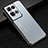 Luxury Aluminum Metal Back Cover and Silicone Frame Case J02 for Oppo Reno8 Pro+ Plus 5G Blue