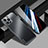 Luxury Aluminum Metal Back Cover and Silicone Frame Case JL1 for Apple iPhone 13 Pro Max Black