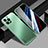 Luxury Aluminum Metal Back Cover and Silicone Frame Case JL1 for Apple iPhone 13 Pro Max Green