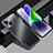 Luxury Aluminum Metal Back Cover and Silicone Frame Case JL1 for Apple iPhone 14 Plus Black