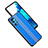Luxury Aluminum Metal Back Cover and Silicone Frame Case JL1 for Samsung Galaxy S20 Blue
