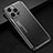 Luxury Aluminum Metal Back Cover and Silicone Frame Case JL2 for Apple iPhone 13 Pro Max Black