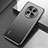 Luxury Aluminum Metal Back Cover and Silicone Frame Case JL2 for Huawei Nova Y91 Black