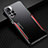 Luxury Aluminum Metal Back Cover and Silicone Frame Case JL2 for Xiaomi Redmi Note 11 Pro+ Plus 5G Red
