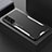 Luxury Aluminum Metal Back Cover and Silicone Frame Case M01 for Samsung Galaxy S21 5G Silver