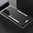 Luxury Aluminum Metal Back Cover and Silicone Frame Case M01 for Samsung Galaxy S23 Ultra 5G Silver
