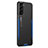 Luxury Aluminum Metal Back Cover and Silicone Frame Case M02 for Samsung Galaxy S21 Plus 5G Blue
