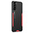 Luxury Aluminum Metal Back Cover and Silicone Frame Case M02 for Samsung Galaxy S21 Plus 5G Red