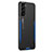 Luxury Aluminum Metal Back Cover and Silicone Frame Case M02 for Samsung Galaxy S22 5G Blue