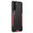 Luxury Aluminum Metal Back Cover and Silicone Frame Case M02 for Samsung Galaxy S22 Plus 5G Red