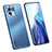 Luxury Aluminum Metal Back Cover and Silicone Frame Case M02 for Xiaomi Mi 11 Lite 5G Blue