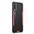 Luxury Aluminum Metal Back Cover and Silicone Frame Case PB1 for Vivo Y30 Red