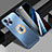 Luxury Aluminum Metal Back Cover and Silicone Frame Case with Mag-Safe Magnetic JL1 for Apple iPhone 13 Blue