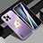 Luxury Aluminum Metal Back Cover and Silicone Frame Case with Mag-Safe Magnetic JL1 for Apple iPhone 13 Pro Max Purple