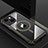 Luxury Aluminum Metal Back Cover and Silicone Frame Case with Mag-Safe Magnetic QC1 for Apple iPhone 13 Black