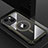 Luxury Aluminum Metal Back Cover and Silicone Frame Case with Mag-Safe Magnetic QC1 for Apple iPhone 14 Black