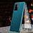 Luxury Aluminum Metal Cover Case 360 Degrees D01 for Samsung Galaxy S22 Ultra 5G Cyan