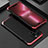 Luxury Aluminum Metal Cover Case 360 Degrees for Apple iPhone 13 Pro Max Red and Black