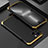 Luxury Aluminum Metal Cover Case 360 Degrees for Apple iPhone 14 Gold and Black