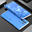 Luxury Aluminum Metal Cover Case 360 Degrees for Oppo Reno6 Pro 5G India Silver and Blue